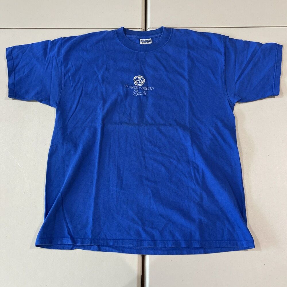 Y2K Freshwater Soul Great Lake Surfers T Shirt XL Blue Surf 2000